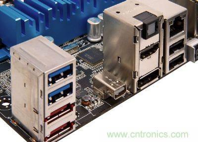 在高檔、新穎的主板，已經開始搭載Thunderbolt高速傳輸接口