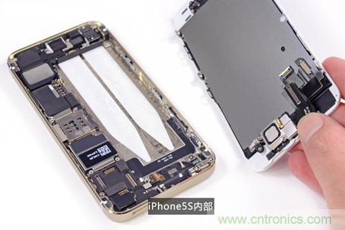 土豪金iPhone 5S拆解：內(nèi)部結(jié)構(gòu)升級(jí)，維修難度增加
