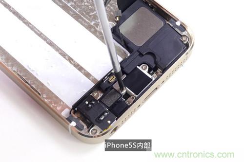 土豪金iPhone 5S拆解：內(nèi)部結(jié)構(gòu)升級(jí)，維修難度增加