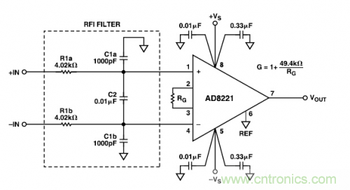 放大電路普及:射頻干擾整流誤差電路設(shè)計