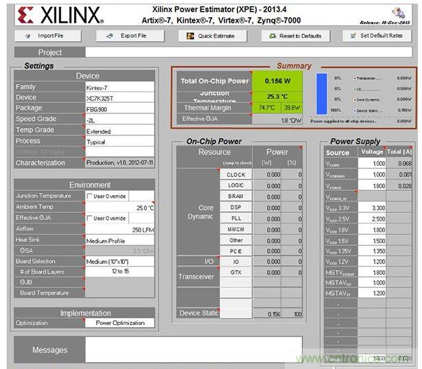 功率估算器工具。