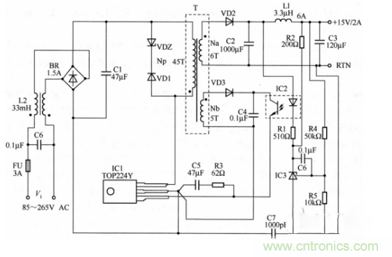 六款簡單的開關(guān)電源電路設(shè)計，內(nèi)附原理圖詳解