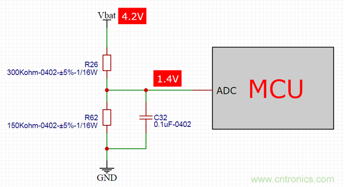電池電壓偵測(cè)電路&ldquo;踩坑&rdquo;：分壓電阻的精度竟然是5%，不是1%